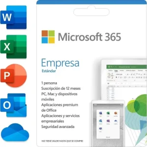 Microsoft 365 Empresa Estándar - 5 PCs/MAC - suscripción 12 meses
