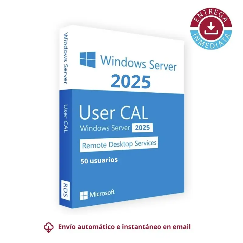 Remote Desktop Services (50 Usuarios) para Windows Server 2025